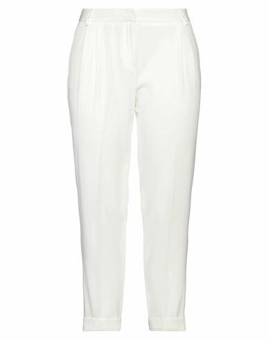 Atos Lombardini Woman Pants White Polyester, Elastane Cover