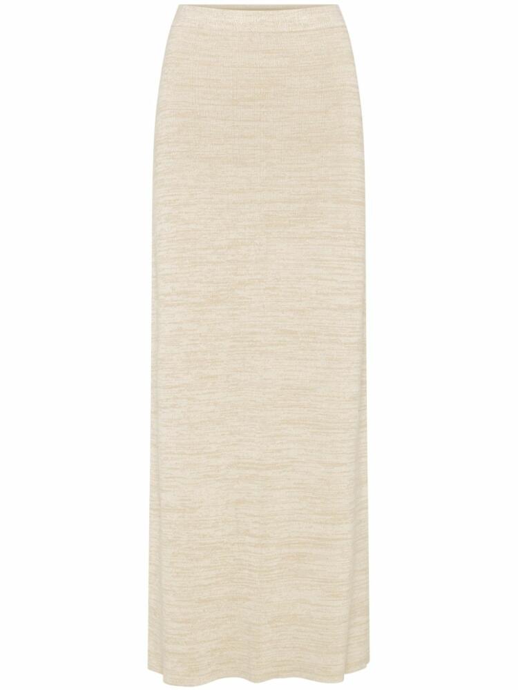 Anna Quan Ines knitted cotton skirt - Neutrals Cover