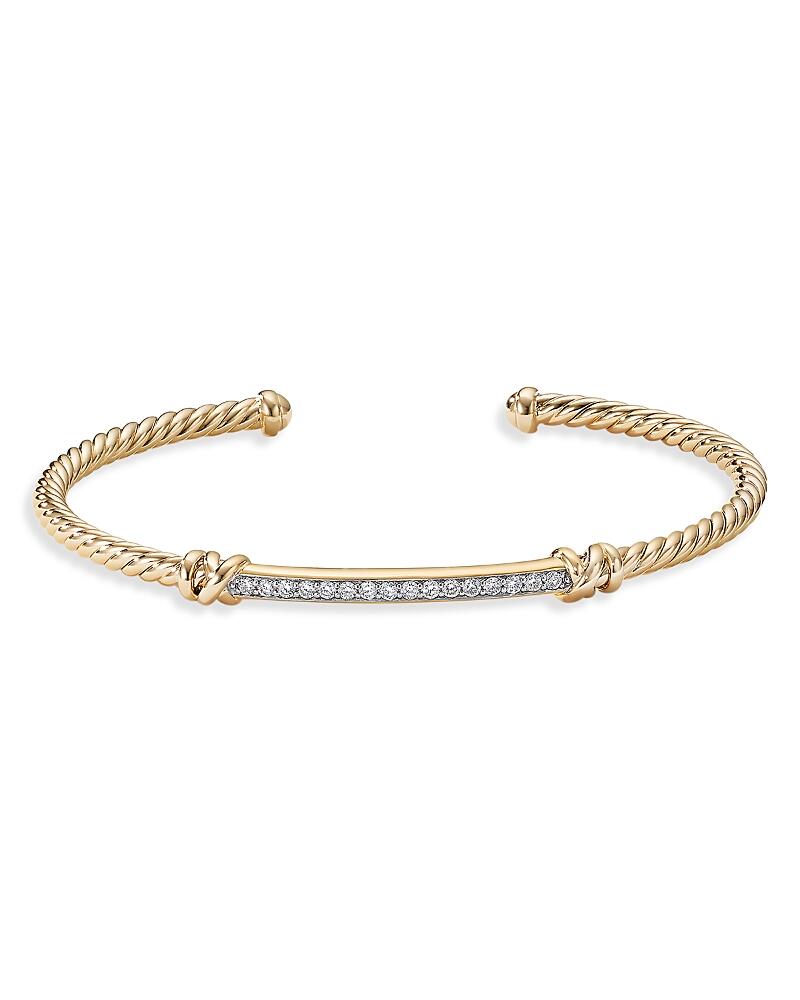 David Yurman Petite Helena Two Station Wrap Bracelet in 18K Yellow Gold with Diamonds Cover