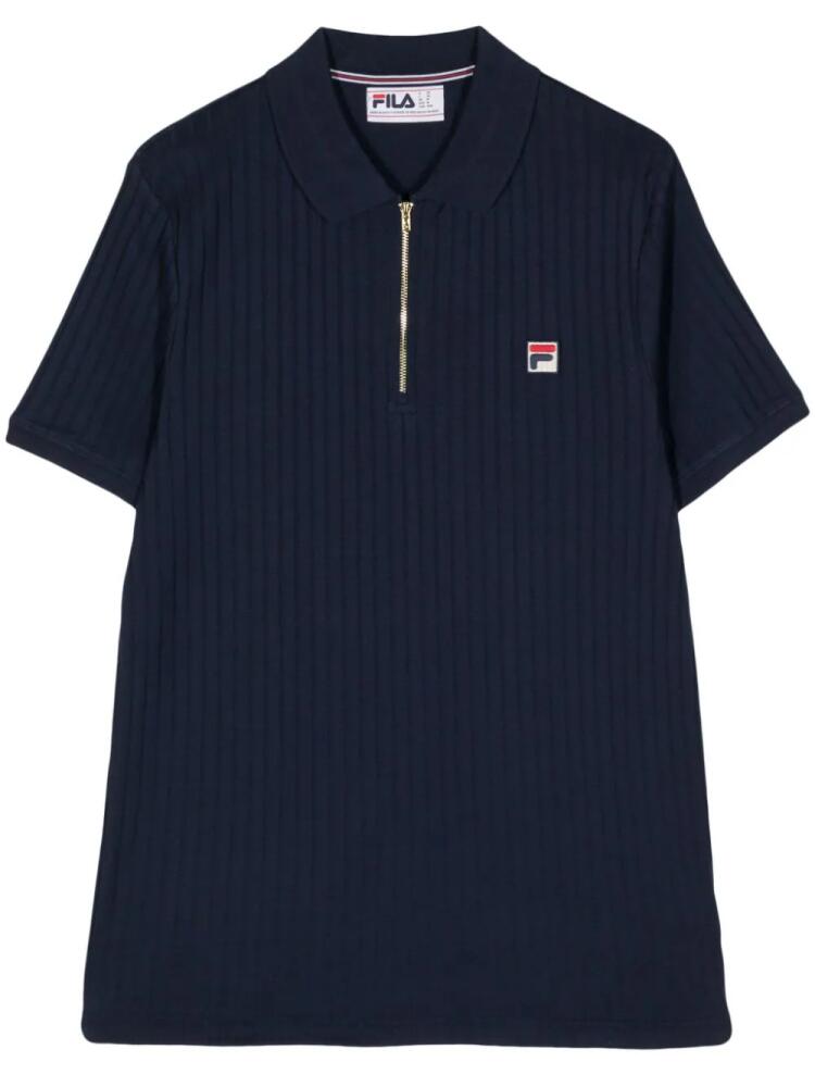 Fila ribbed cotton polo shirt - Blue Cover