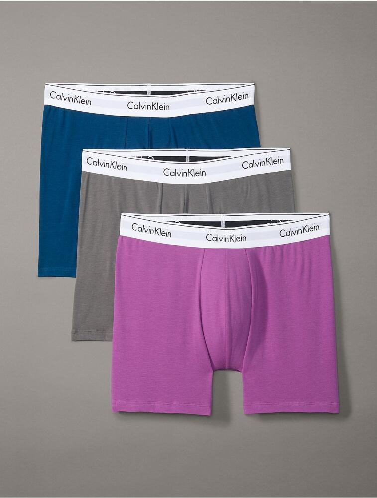 Calvin Klein Men's Modern Cotton Stretch 3 Pack Boxer Brief - Multi Cover