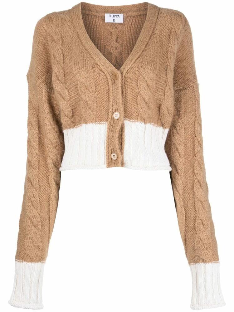 Filippa K cable-knit cropped cardigan - Neutrals Cover