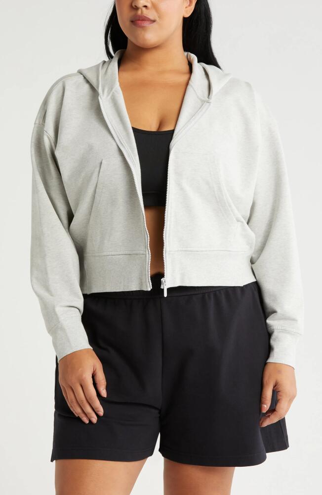 Zella Swoop Full Zip Hoodie in Grey Light Heather Cover