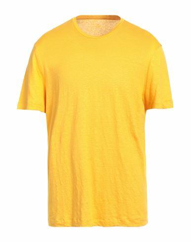 Majestic Filatures Man T-shirt Ocher Linen, Elastane Cover