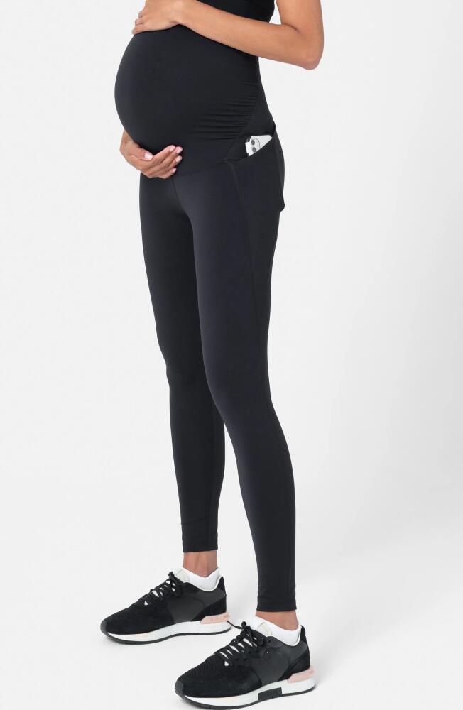 Seraphine Back Support Active Maternity Pocket Leggings in Black Cover