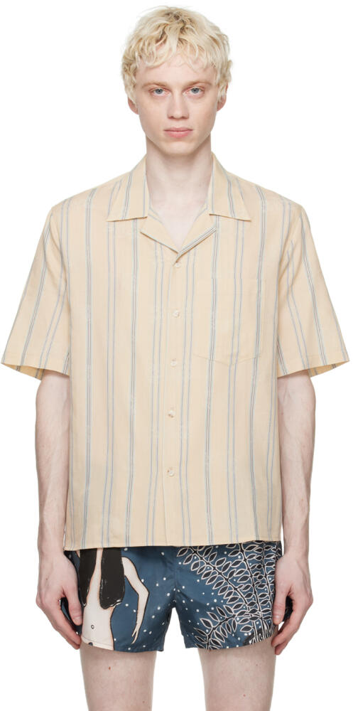 COMMAS Beige Striped Shirt Cover