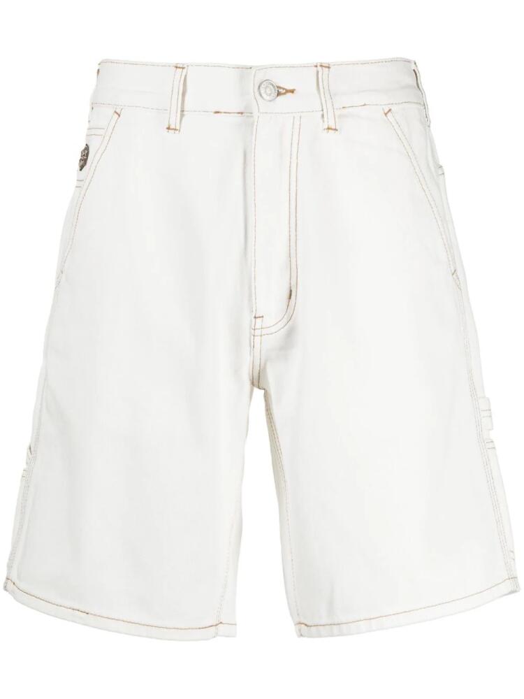 CHOCOOLATE logo-patch cotton bermuda shorts - White Cover