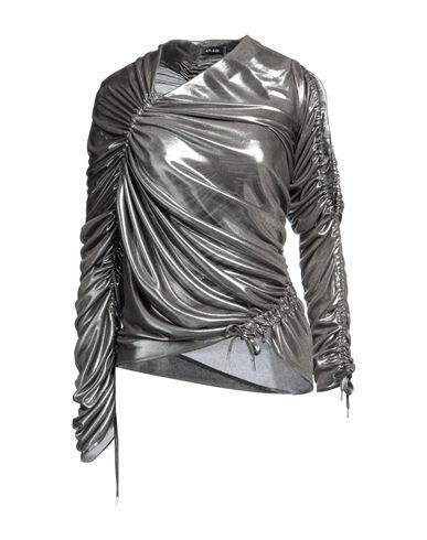 Atlein Woman Top Silver Polyester, Viscose Cover