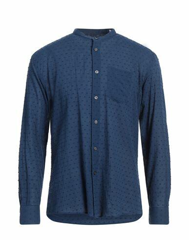 Daniele Alessandrini Homme Man Shirt Blue Cotton Cover