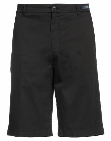 Paul & Shark Man Shorts & Bermuda Shorts Black Cotton, Nylon, Elastane Cover