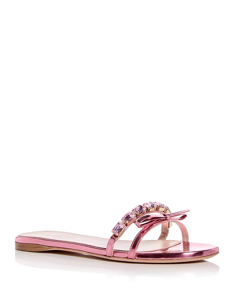 Giambattista Valli Women's Bow Embellished Slide Sandals Cover