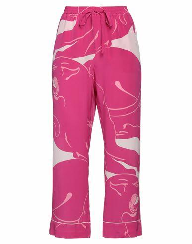 Valentino Garavani Woman Pants Fuchsia Silk Cover