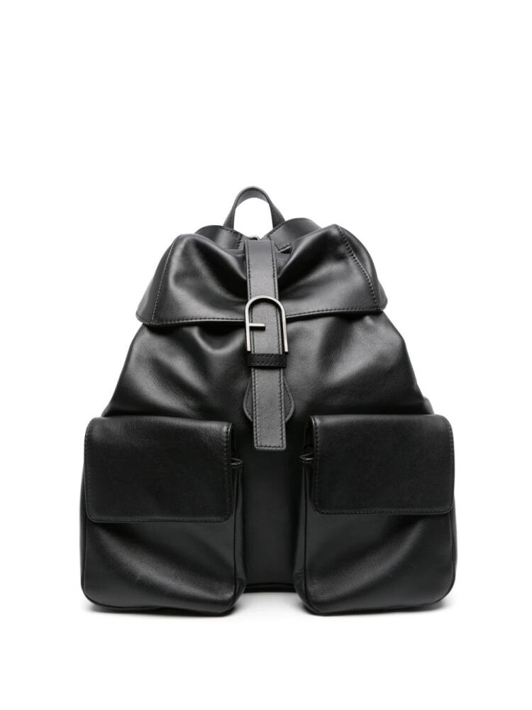 Furla Flow leather backpack - Black Cover