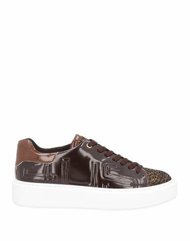 Cesare Paciotti 4us Woman Sneakers Dark brown Calfskin Cover