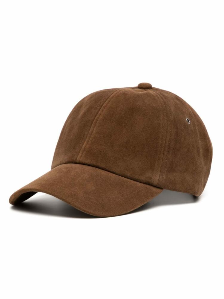 Paul Smith rainbow-stripe suede cap - Brown Cover