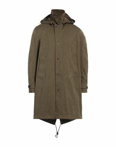 Ten C Man Overcoat & Trench Coat Military green Polyester, Polyamide Cover