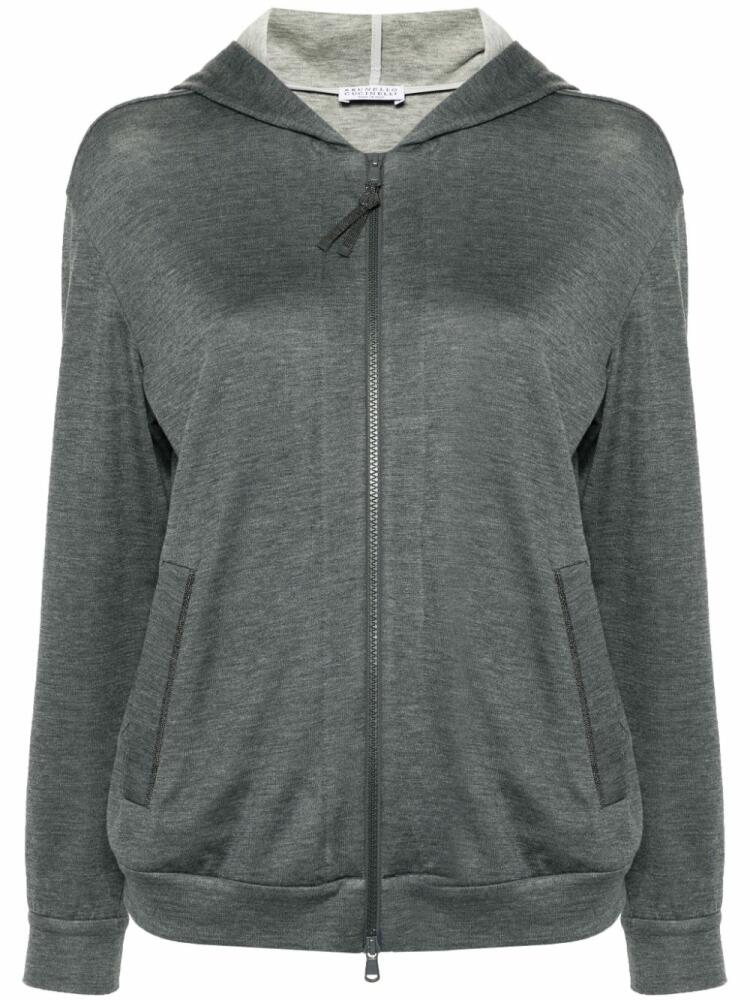 Brunello Cucinelli Monili-detail hoodie - Grey Cover