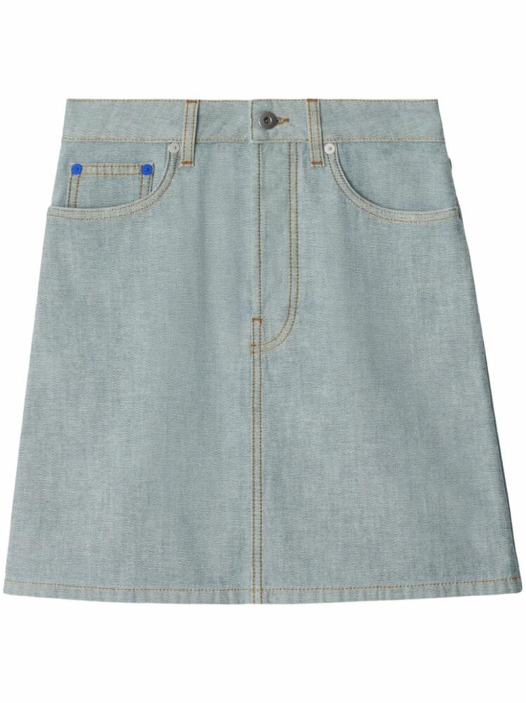 Burberry EKD-jacquard denim skirt - Blue Cover