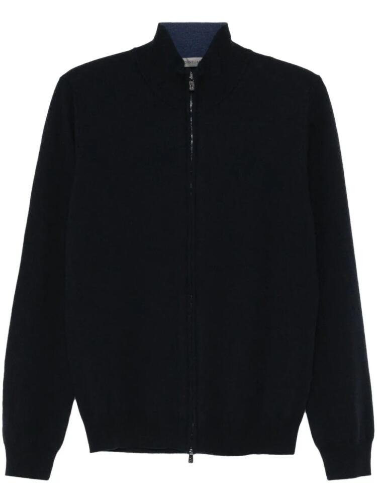 Corneliani mock-neck cardigan - Blue Cover