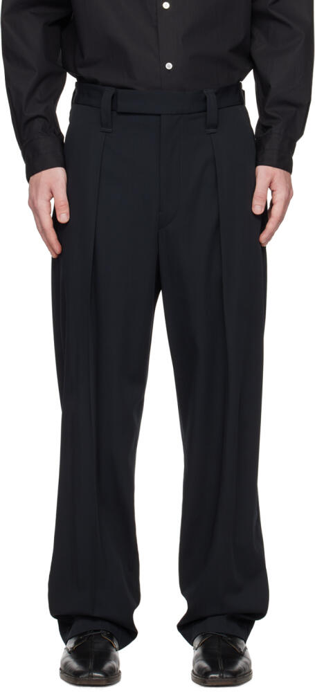 LEMAIRE Black Pleated Trousers Cover