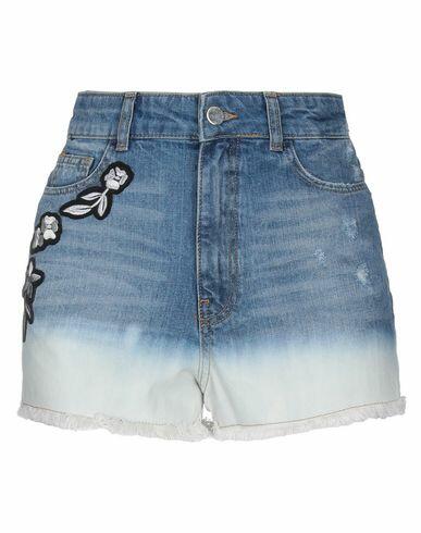 Twinset Woman Denim shorts Blue Cotton Cover