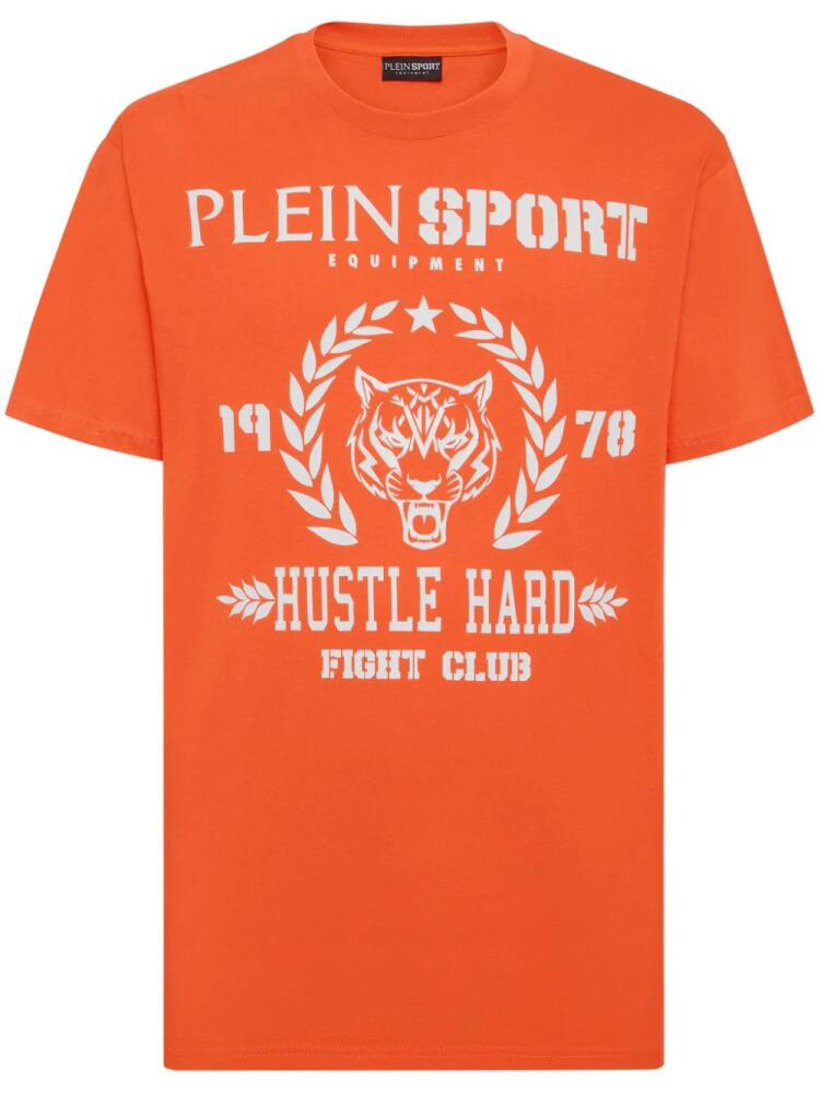 Plein Sport logo-print cotton T-shirt - Orange Cover