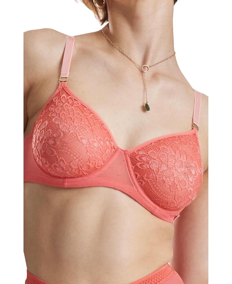 Peachaus Women's Betula Recycled-Tulle Underwired Balconette Bra Cover