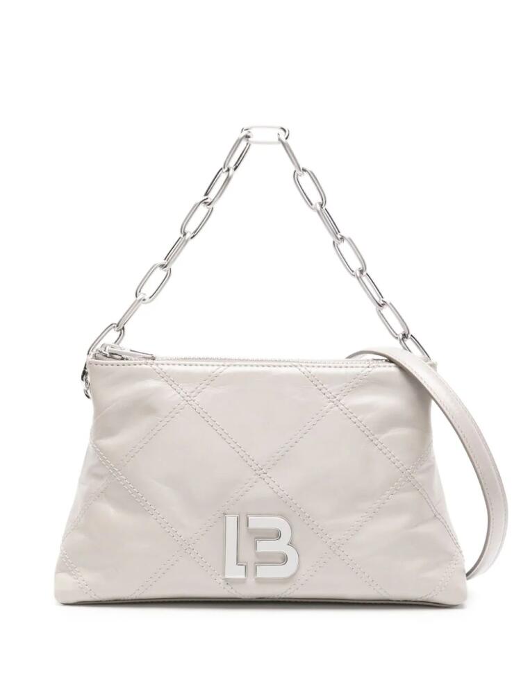 Bimba y Lola small Trapezium leather shoulder bag - Grey Cover