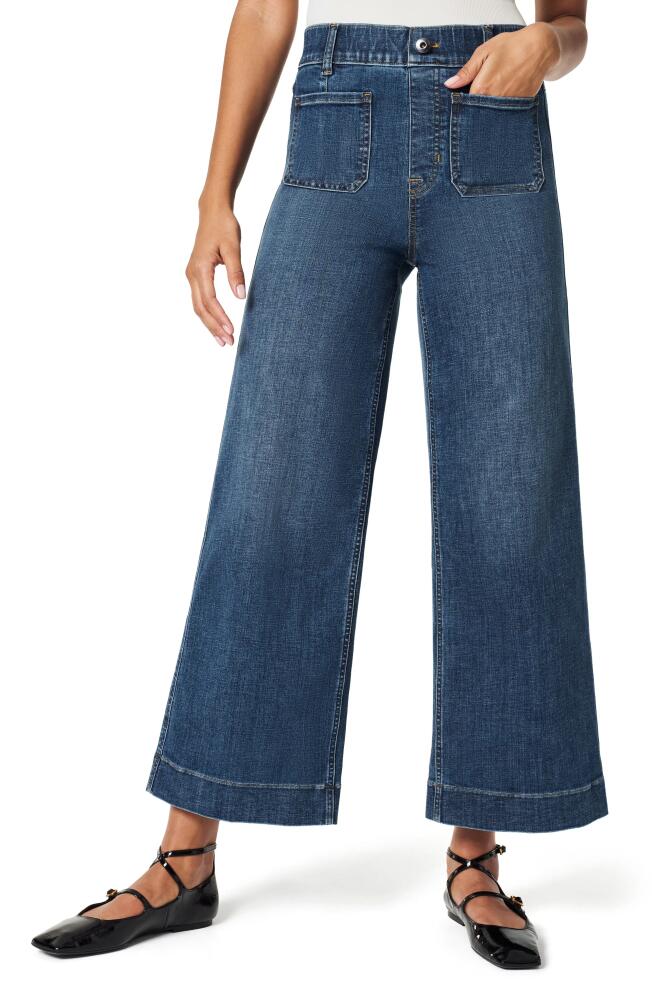 SPANX Crop Wide Leg Pull-On Jeans in Shaded Blue Cover