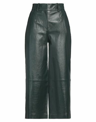 Ivy Oak Woman Pants Dark green Lambskin Cover