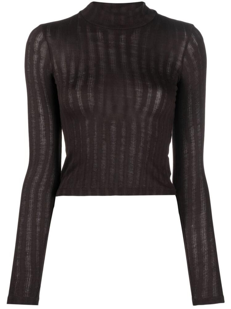 Eckhaus Latta Shrunk turtleneck long-sleeve top - Brown Cover