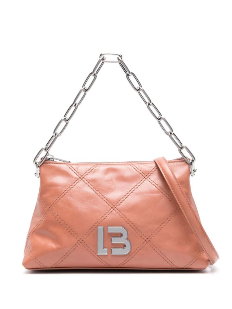 Bimba y Lola small Trapezium leather shoulder bag - Pink Cover