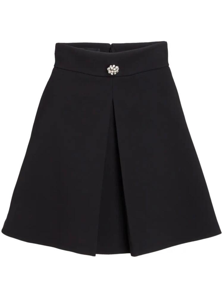 Giambattista Valli decorative-button A-line mini skirt - Black Cover