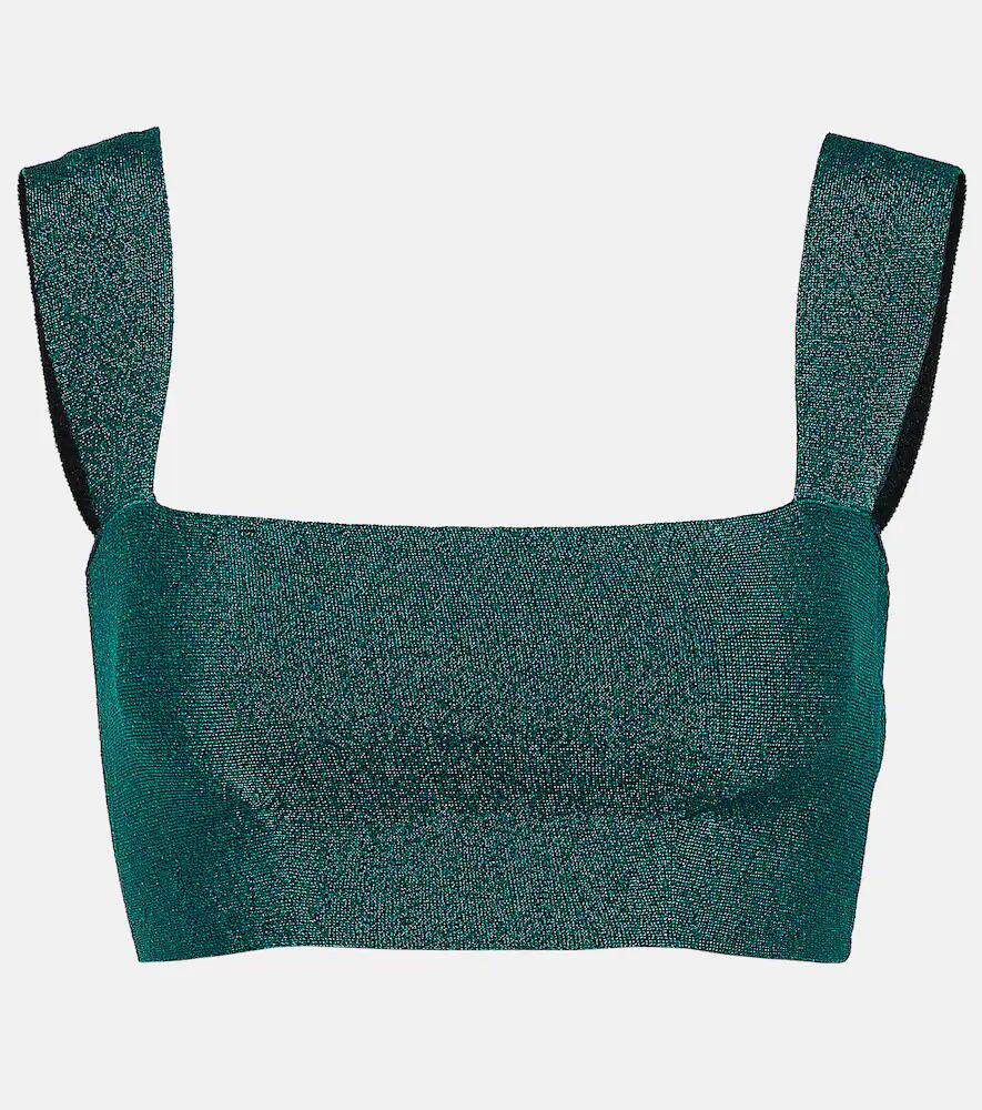 Victoria Beckham Metallic knit bra top Cover