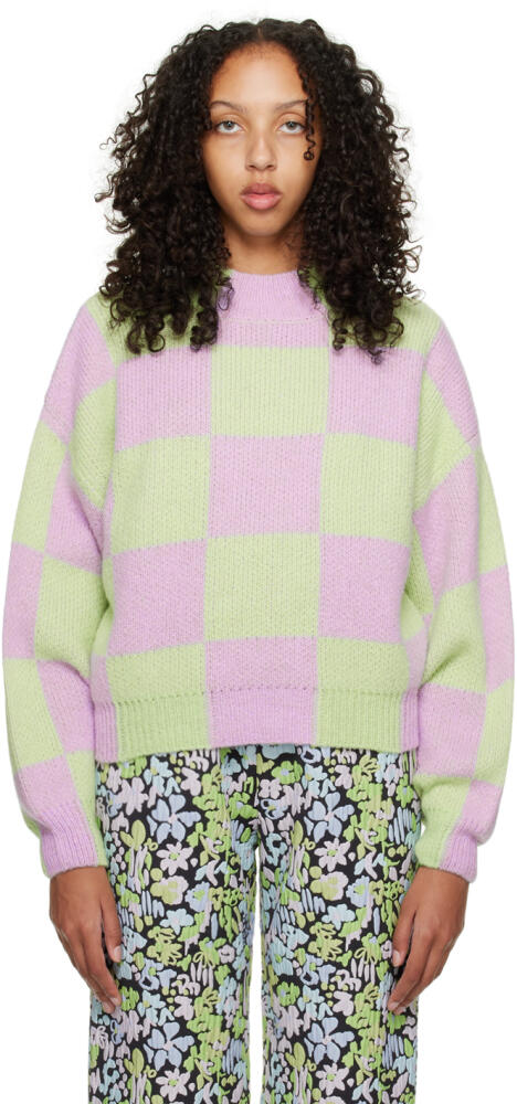 Stine Goya Green & Pink Adonis Crewneck Sweater Cover