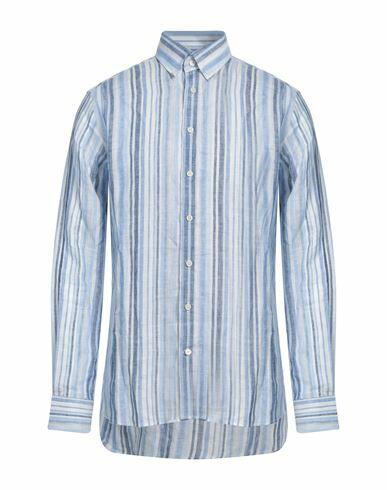 Hackett Man Shirt Light blue Linen Cover