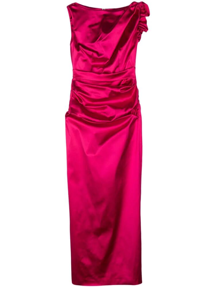 Talbot Runhof ruffled duchess-satin gown - Pink Cover