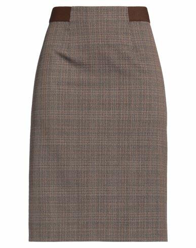 Emisphere Woman Mini skirt Brown Polyester, Viscose, Elastane Cover