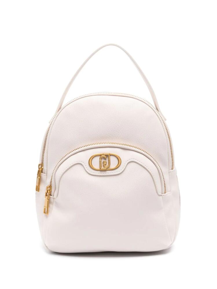 LIU JO logo-plaque backpack - Neutrals Cover