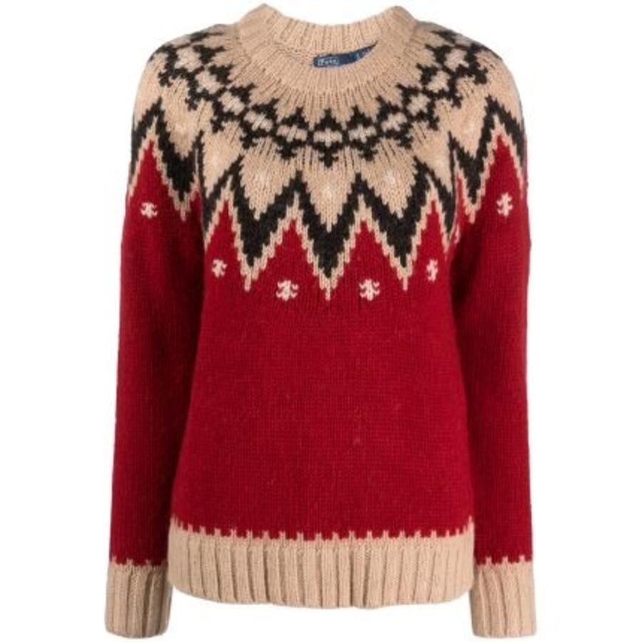 Polo Ralph Lauren Crew-Neck Patterned-Knit Jumper Cover