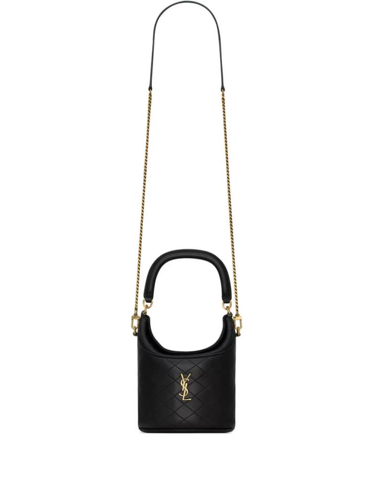 Saint Laurent mini Gaby lambskin bucket bag - Black Cover