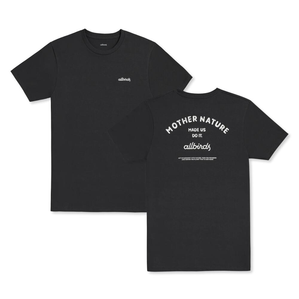 Allbirds Men's Recycled Tee, Mother Nature - Natural Black Cover