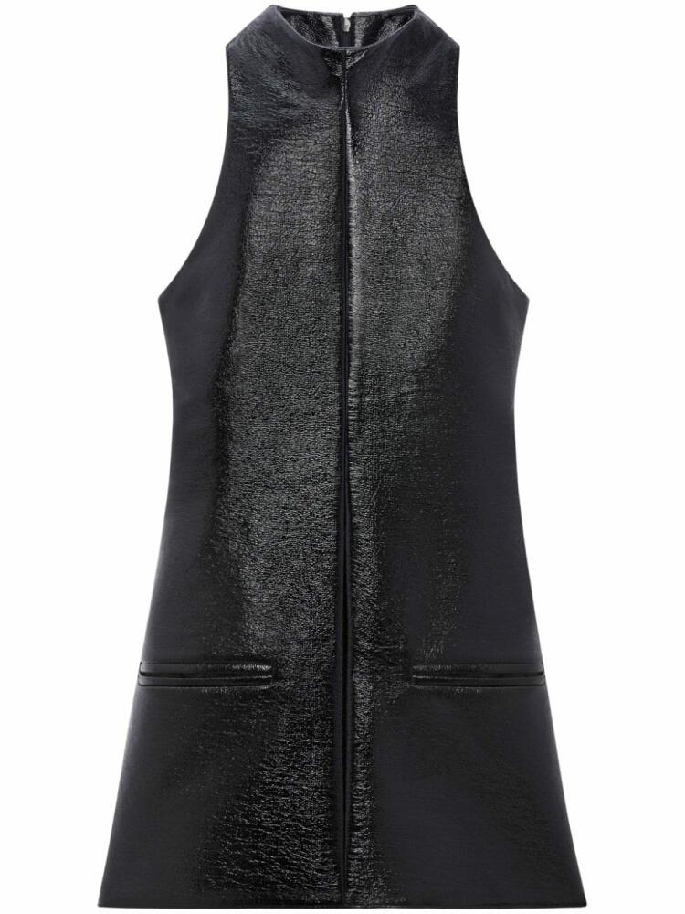 Courrèges sleeveless vinyl a-line dress - Black Cover