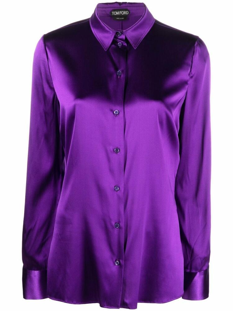 TOM FORD long-sleeve button-down shirt - Purple Cover