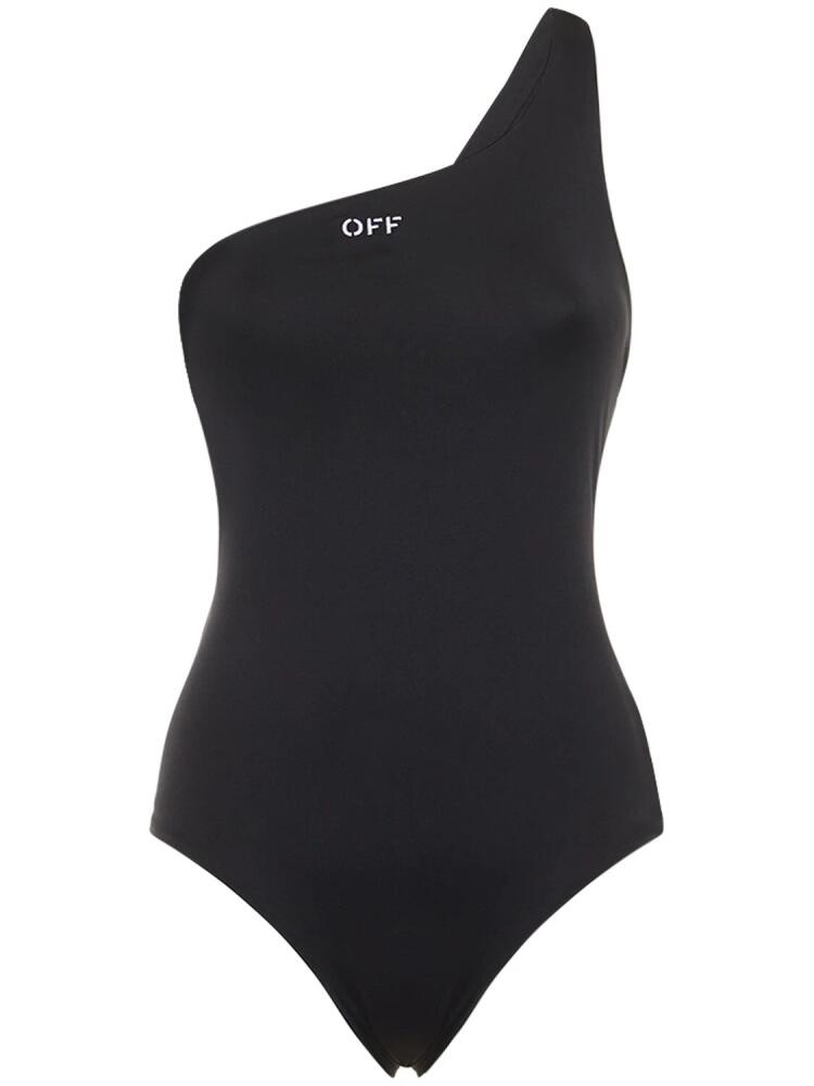 OFF-WHITE Off Stamp Lycra One-piece Swimsuit Cover