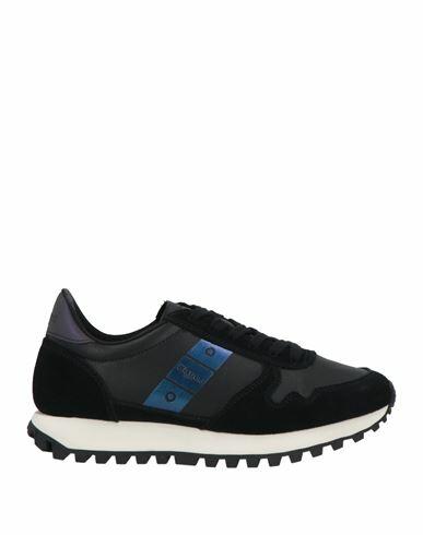 Blauer Woman Sneakers Black Leather, Rubber Cover