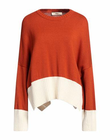 Akep Woman Sweater Rust Merino Wool, Acrylic Cover