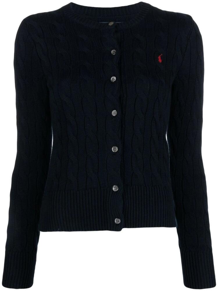 Polo Ralph Lauren Polo Pony cable-knit cardigan - Blue Cover