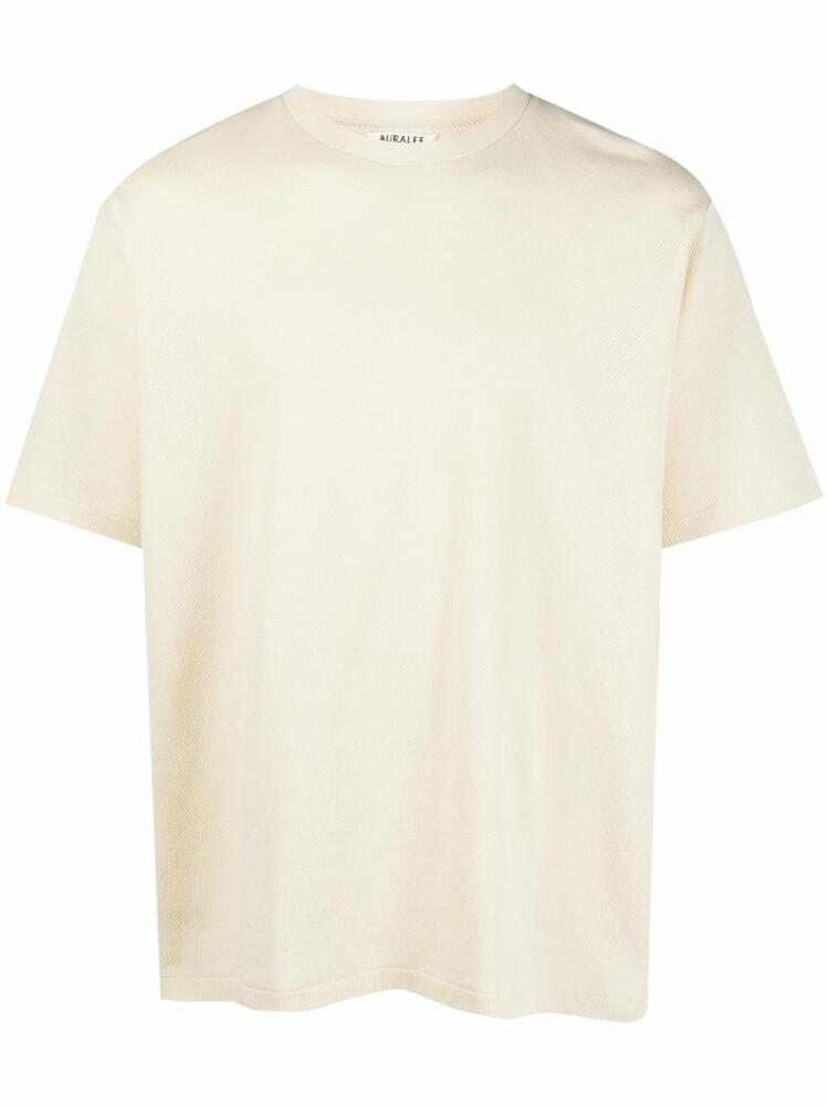 Auralee crew-neck cotton T-shirt - Neutrals Cover