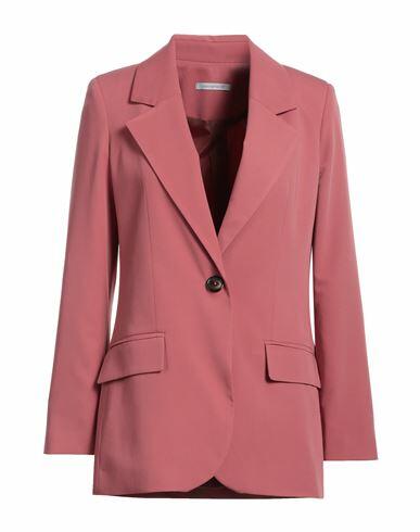 Biancoghiaccio Woman Blazer Coral Polyester, Viscose, Elastane Cover